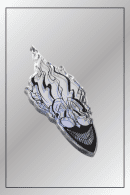 Holographic keychain of Okarun from Dandadan anime