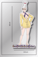 Seiko Ayase Granny acrylic stand from Dandadan anime with size dimensions – 16 cm tall