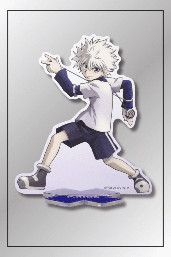 Killua Zoldyck acrylic Anime Figurine Stand in dynamic pose from Hunter x Hunter