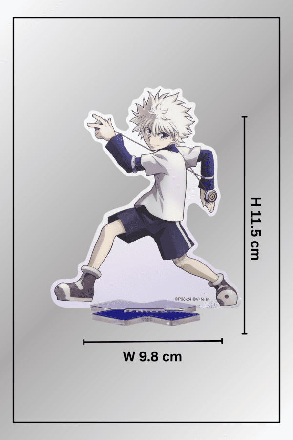 Killua Zoldyck acrylic Anime Figurine Stand dimensions 11.5 cm x 9.8 cm