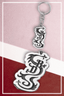 Black Dragon Symbol Keychain
