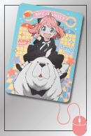 SPY x FAMILY mouse pad featuring Anya sitting on Bond the dog