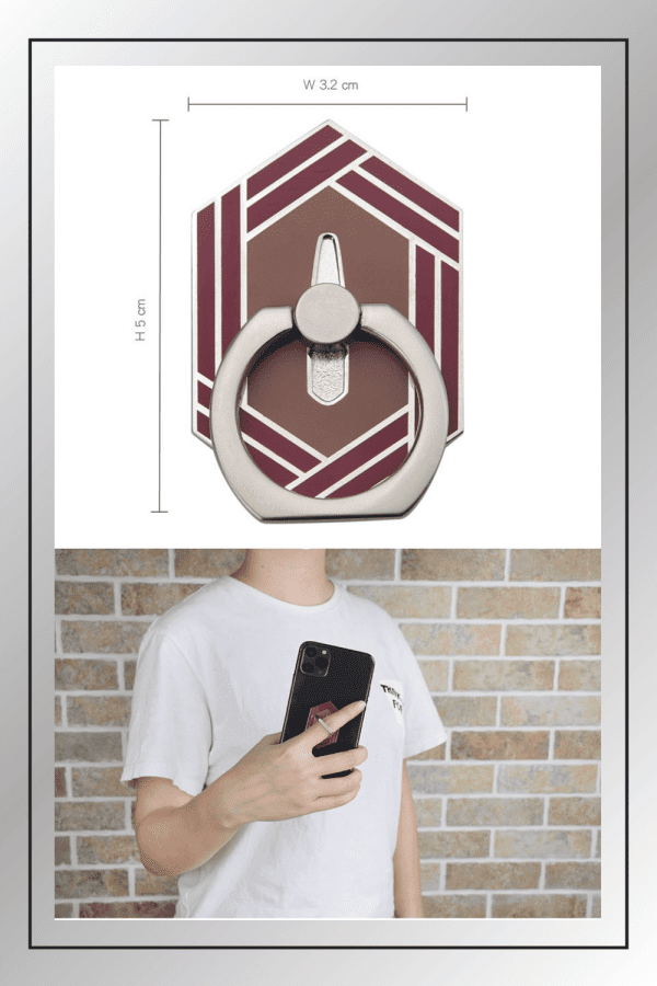 Giyu Tomioka-themed phone ring holder hilt guard and retail packaging from Demon Slayer
