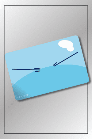 Minimalist Rimuru Tempest card sticker from That Time I Got Reincarnated as a Slime, perfect for customizing your daily essentials