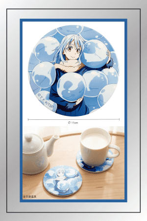 That Time I Got Reincarnated as a Slime round coaster with Rimuru Tempest and chibi slime design
