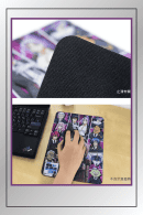 That Time I Got Reincarnated as a Slime mouse pad with Rimuru and cast shown in use with laptop and close-up of anti-slip base