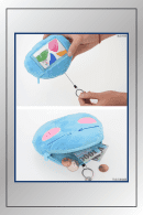 That Time I Got Reincarnated as a Slime Rimuru Tempest plush coin purse shown storing ID cards, coins, and cash in real-use demo