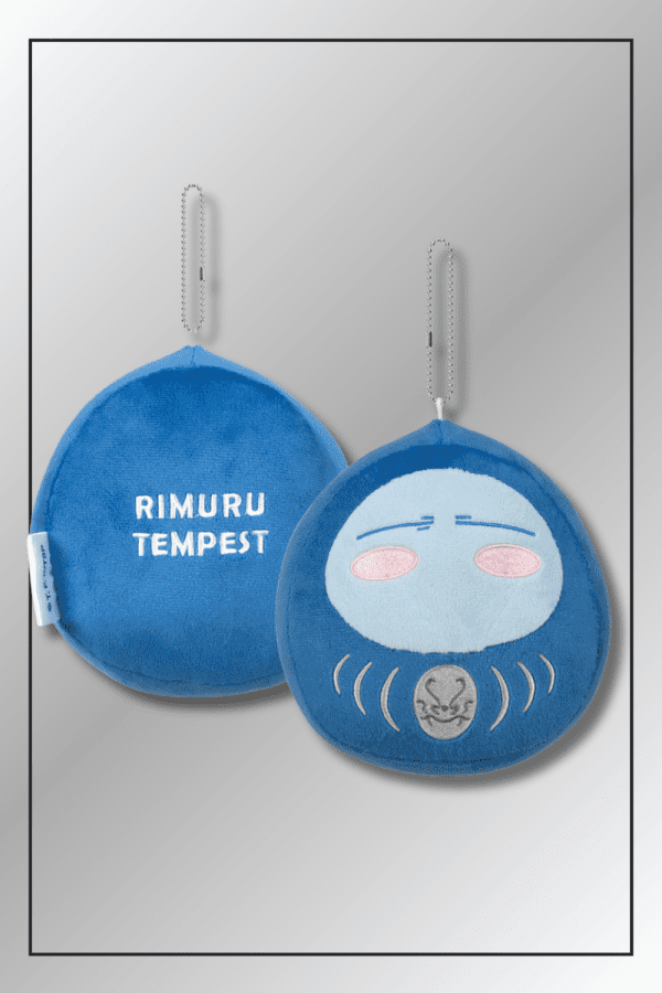 That Time I Got Reincarnated as a Slime Rimuru Tempest plush keychain with blushing face and character name on back