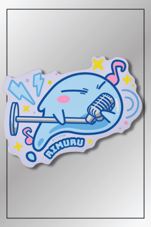 That Time I Got Reincarnated as a Slime Rimuru Tempest mouse pad with chibi singing pose, mic, and lightning effects