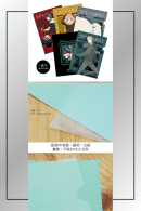Material details and interior construction of Spy x Family A4 clear files with pastel blue folder interior.