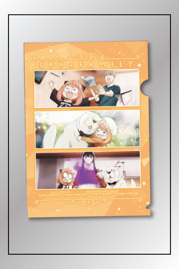 Front Design – Spy x Family Anime Clear File with Scene Montage