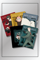 Set of 5 Spy x Family character clear file folders featuring Loid, Yor, Anya, Bond, and The Forgers artwork.