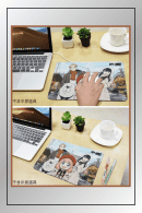 Spy x Family mouse pad in use on an office desk setup, complementing a laptop and accessories.
