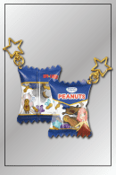 SPY x FAMILY keychain super oishii peanut snack packet with Anya Forger and star clasps