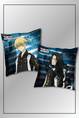 Tokyo Revengers Chifuyu and Baji anime pillow cushion front back