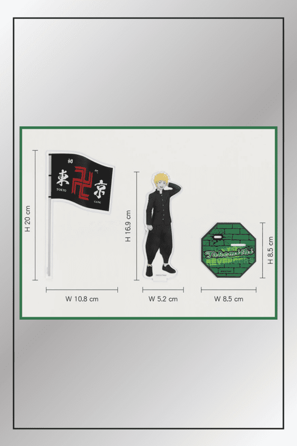 Takemitchy Takemichi Hanagaki Acrylic Stand with dimensions all