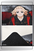 Closeup of Mikey Tokyo Revengers mouse pad and anti-slip base