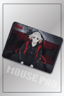 Tokyo Revengers Mikey Mouse Pad with dark red and black design