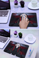 Using Tokyo Revengers mouse pad featuring Mikey in anime design