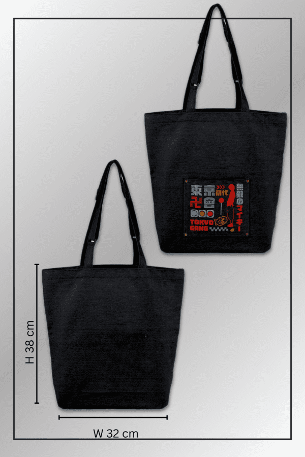 Tokyo Revengers tote bag size dimensions – 38 cm height x 32 cm width