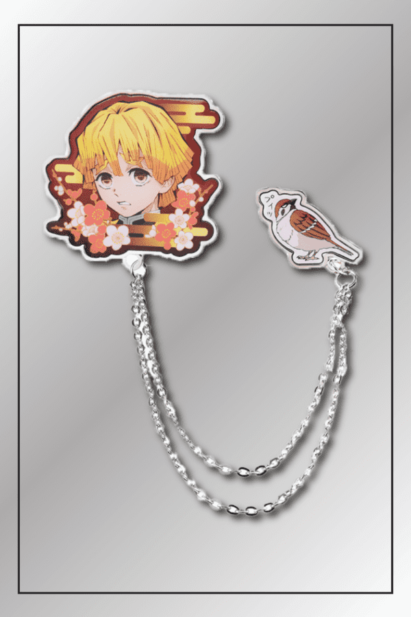 Zenitsu Agatsuma Metal Tassels Badge - Image 4