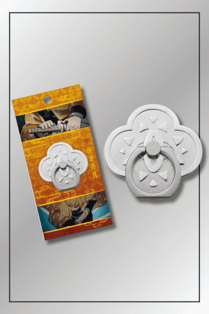 Anime-themed phone ring featuring Zenitsu Agatsuma from Demon Slayer hilt guard